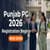 Punjab PG Admission 2026 Registration Begins; Apply by July 15